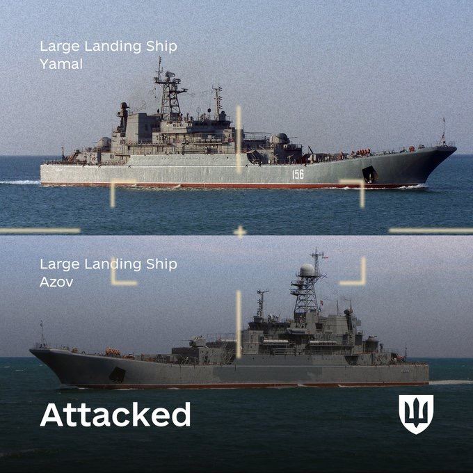 Британският министър на отбраната Грант Шапс реагира на съобщенията за щети, нанесени от ВСУ на големите руски десантни кораби „Ямал“ и “Азов”
