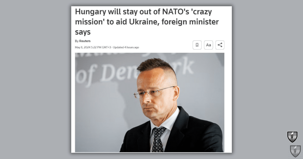 Унгария отказва да подкрепи фонда на НАТО от 100 милиарда евро за Украйна, — Сиярто