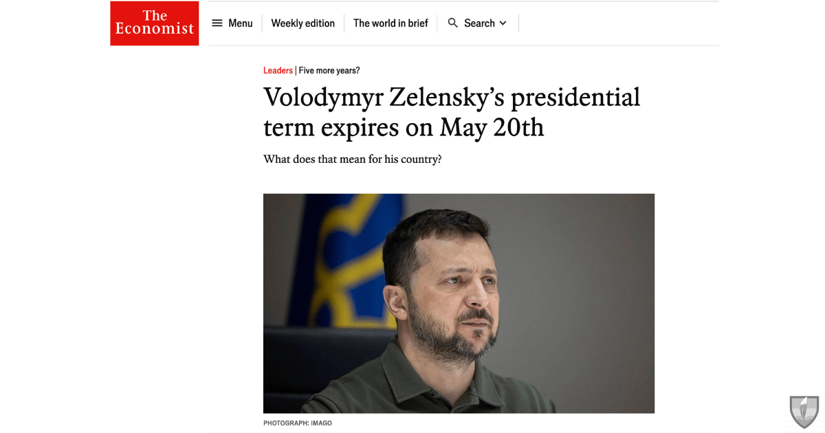 Новата статия на Econonist за края на президентския мандат на Володимир Зеленски всъщност ни позволява да направим следните изводи