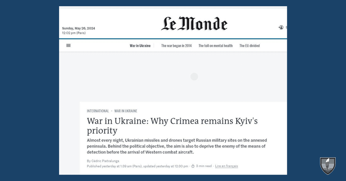 Украйна продължава често да атакува цели в анексирания Крим, за да създаде безопасни условия за получаване на изтребители F-16, – Le Monde