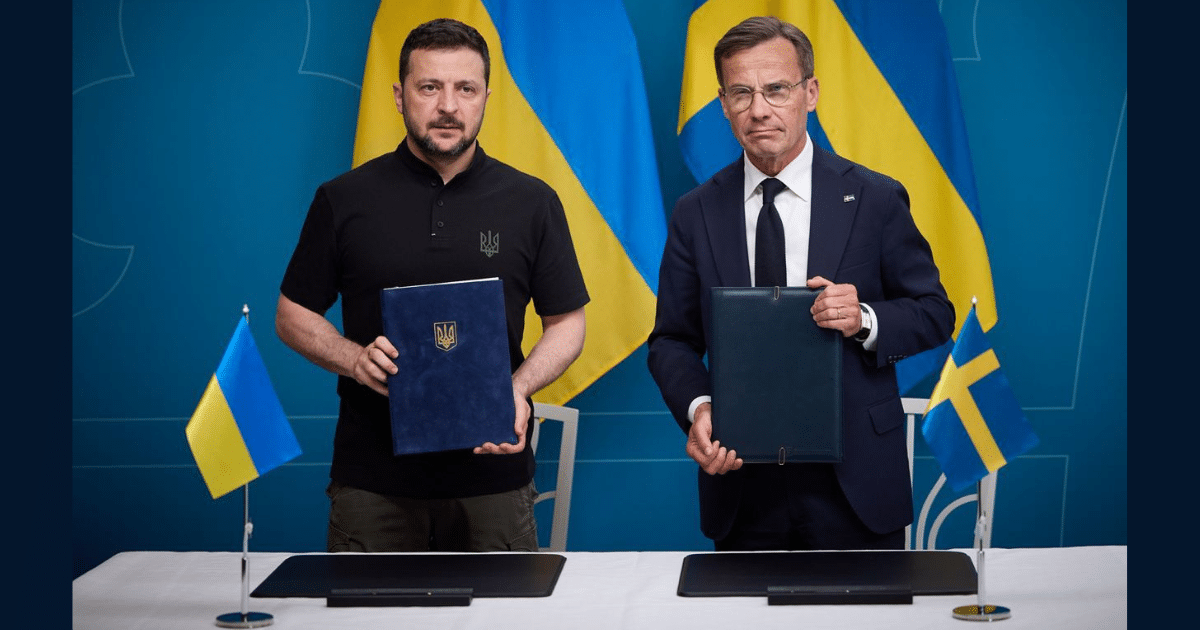Володимир Зеленски и шведският премиер Улф Кристерсон подписаха споразумение за сътрудничество в сферата за сигурност.