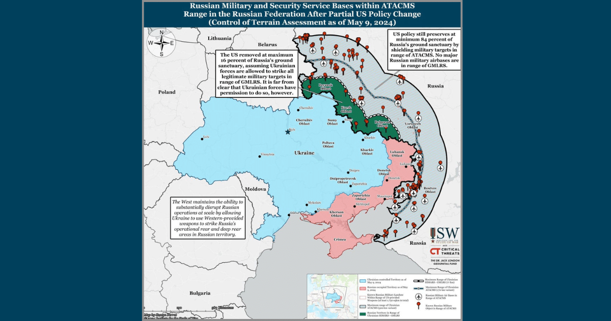 Разрешението на САЩ да ударя по територията на Русия намали „неприкосновената територия“ на агресора с 16% – ISW