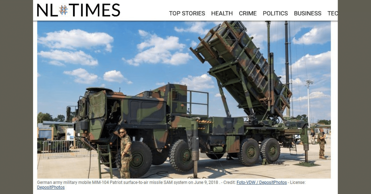Холандия, заедно с още една държава, ще достави на Украйна зенитно-ракетната система Patriot 