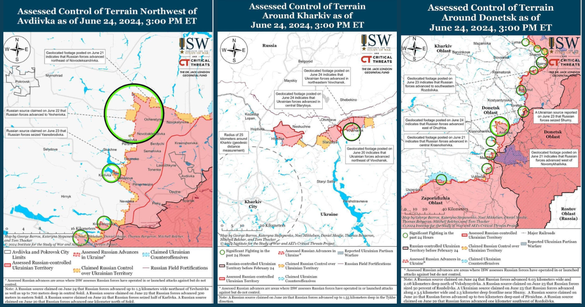 Контраатака на украинските въоръжени сили във Вовчанск, руснаците напредват в две направления – ISW
