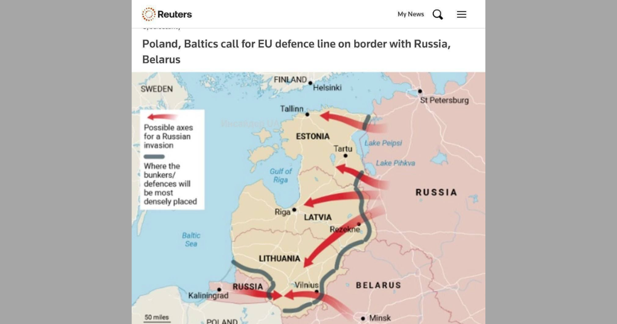 Полша и балтийските държави призоваха ЕС да изгради отбранителна линия по границата с Русия и Беларус.