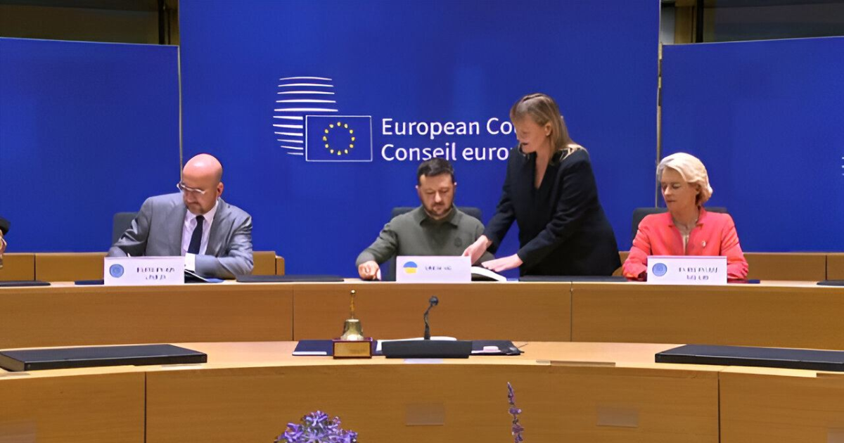 Зеленски подписа споразумение за сигурност с ЕС в Брюксел