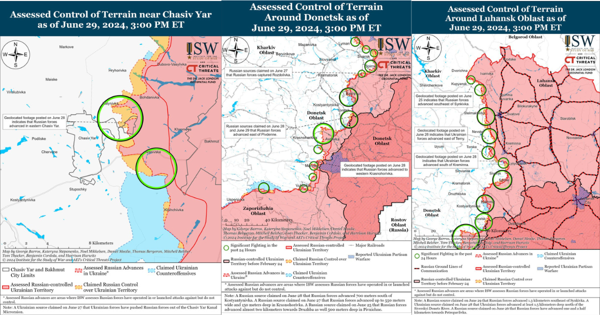 Украинските въоръжени сили си върнаха загубените позиции край Кременная, руснаците напреднаха в Часовой Яр, – ISW