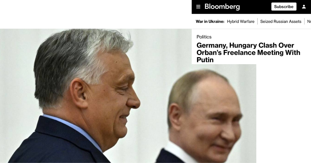 Германия се скара с Унгария заради посещението на Виктор Орбан при Путин в Москва, — Bloomberg.