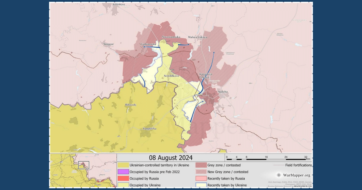 ВСУ контролира 155 квадратни метра. км руска територия, смята OSINT – блогъра от WarMapper