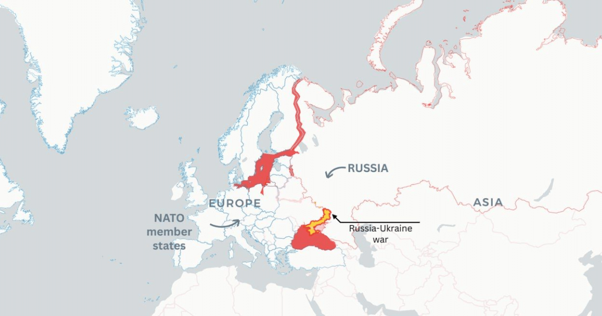 Newsweek моделира карта с вероятните линии на фронта на Третата световна война в Европа