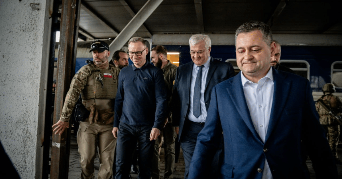 Президентът на Полша Анджей Дуда на прощално посещение в Киив в Деня на Конституцията