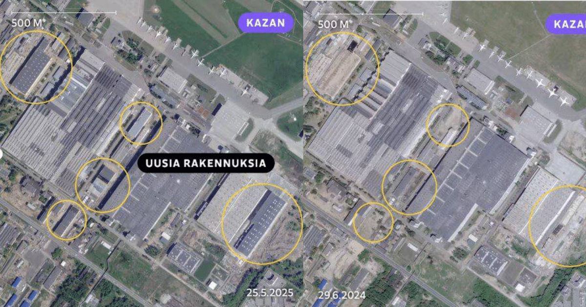 Русия активно разширява Казанския авиационен завод: издигнати са нови хангари с дължина до 320 м