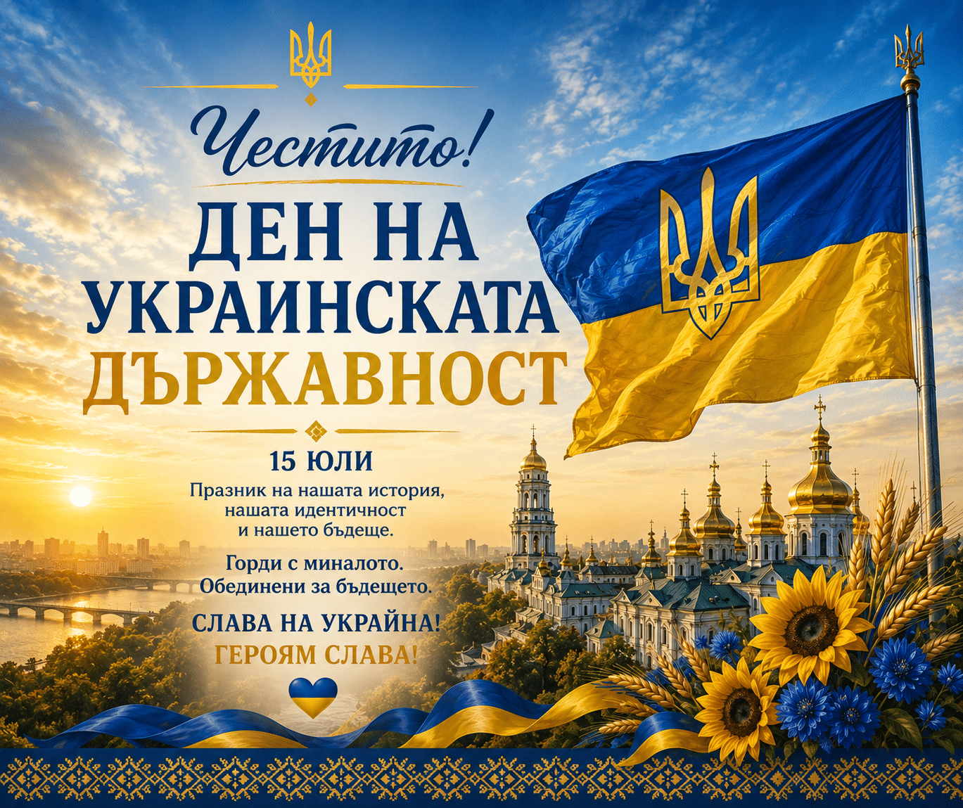 15 юли – Украйна отбелязва Деня на украинската държавност